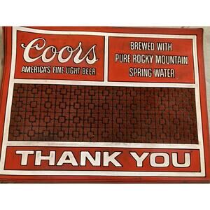 Vintage Coors Thank You Bar Mat